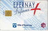 # Carte A Puce Cev EPERNAY Recto: Epernay Preference / Verso: Bardout  - Tres Bon Etat - - Cadeaubonnen En Spaarkaarten