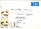 ISRAEL 1987 COVER WITH STAMPS (1 DAMAGED) AND CANCELLATION - Storia Postale