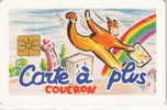 # Carte A Puce Cev COUERON Recto: Dessin Aux Crayons De Couleur  / Verso: Bonhomme En Noir Et Blanc  - Tres Bon Etat - - Cadeaubonnen En Spaarkaarten