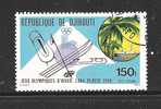 REPUBLIQUE DE DJIBOUTI - 1980 - VALORE OBLITERATO DA 150 F. DEDICATO AI GIOCHI OLIMPICI INVERNALI DI LAKE PLACID - B.C. - Winter 1980: Lake Placid