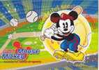 Baseball - Mickey Mouse Playing Baseball, China Prepaid Card - Baseball