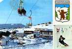 38  CHAMROUSSE Alt 1650 2250m La Station Et Le Telesiege Des Gaboureaux, Blason - Chamrousse