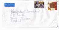 GOOD GB Postal Cover To ESTONIA 2001 - Good Stamped: Christmas - Cartas & Documentos