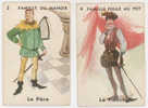 2 CARTES 7 FAMILLES HOMMES PORTANT UNE EPEE - Sonstige & Ohne Zuordnung