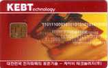 COREE DU SUD CARTE A PUCE CHIP CARD KEBT TRES RARE - Korea (Zuid)