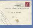 832 Op Brief Met Cirkelstempel CHARLEROI, Met Naamstempel (Griffe) SILENRIEUX (VK) - 1936-1957 Offener Kragen