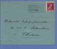832 Op Brief Met Cirkelstempel CHARLEROI, Met Naamstempel (Griffe) NALINNES  (VK) - 1936-1957 Offener Kragen