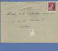 832 Op Brief Met Cirkelstempel CHARLEROI, Met Naamstempel (Griffe)  VILLERS-PERWIN  (VK) - 1936-1957 Offener Kragen