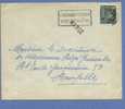 768 Op Brief Met Cirkelstempel CHARLEROI, Met Naamstempel (Griffe) RANCE (VK) - 1948 Exportation