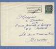 768 Op Brief Met Cirkelstempel CHARLEROI, Met Naamstempel (Griffe) LOBBES (VK) - 1948 Exportation