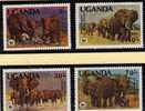 Documentation 1983 Naturschutz 1.WWF-Set 4 Uganda 361/4 ** 19€ Elefanten Tierschutz Fauna Olifanten Stamps Of Africa - Elefanti