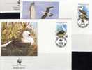 WWF-Set 98 Christmas Island 303/5 4xFDC 18€ Graufuss-Tölpel Mit Dokumentation 1990 Cover Of Oceanien - Storks & Long-legged Wading Birds