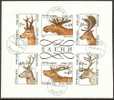 Bulgaria 1987 Mi# Block 172 Used - Deer - Used Stamps