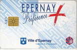 # Carte A Puce Cev EPERNAY Recto: Epernay Preference / Verso: Blanc  - Tres Bon Etat - - Cartes De Fidélité Et Cadeau