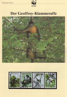 Klammer-Affen 1990 Honduras 1084/7 O 4€ Naturschutz Affen WWF-Set 91 Documentation Wildlife Geoffrey-monkey AMERICA - Usati