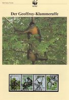 Klammer-Affen 1990 Honduras 1084/7 O 4€ Naturschutz Affen WWF-Set 91 Documentation Wildlife Geoffrey-monkey AMERICA - Oblitérés