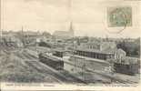 ST JUST EN CHAUSSEE  LA GARE 1905 - Saint Just En Chaussee