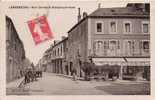 LANNEMEZAN RUE CARNOT ET ALSACE LORRAINE (PETITE ANIMATION) 1908 (CAFE PONSOLLE ET GRAND CAFE FORGUE) - Lannemezan