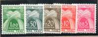 FRANCE : Taxe N° 90/94 ** - 1960-.... Neufs