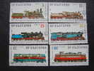 Bulgaria 1988 Rail Transport - Lokomotives Trains Train Stamps Set Lot - Gebraucht