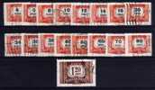 Hungary - 1958 - Postage Dues (Part Set With Watermark) - Used - Strafport