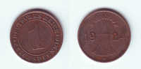 Germany 1 Reichspfennig 1924 A - 1 Rentenpfennig & 1 Reichspfennig