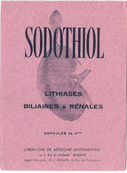 Buvard Sodothiol Lithiases Bilaires Et Renales - Produits Pharmaceutiques