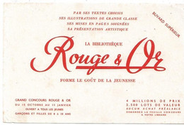 Buvard Rouge Et Or La Bibliotheque - R