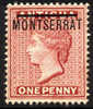 Montserrat #1 Mint Hinged 1p Victoria From 1876 - Montserrat