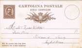 Entero Postal ITALIA 10 Cts - Entiers Postaux