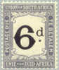 South Africa J6 Mint Hinged 6p Postage Due From 1914 - Strafport