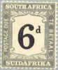 South Africa J21 Mint Hinged 6p Postage Due From 1927-28 - Impuestos