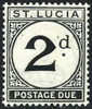 St. Lucia J4 (SG D4) XF Mint Hinged 2d Postage Due From 1933 - St.Lucia (...-1978)