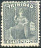 Trinidad #51 (SG #71) Mint Hinged 4p Brittania From 1872 - Trinidad En Tobago (...-1961)