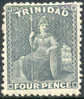 Trinidad #51 (SG #71) Mint Hinged 4p Brittania From 1872 - Trinidad & Tobago (...-1961)