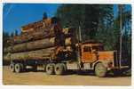 Vintage Antique Logging Truck Somewhere On The West Coast In North America 1950's - Transporter & LKW