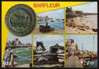 50 - BARFLEUR - Plaque Commémorative Du Départ De G. Le Conquérant, Port, Eglise, Station Du Canot De Sauvetage - Barfleur