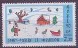 SAINT-PIERRE-ET-MIQUELON N° 533** NEUF SANS CHARNIERE   NOEL DESSIN D'ENFANT - Autres & Non Classés