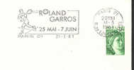 1981 France  Paris Tennis Roland Garros - Tennis