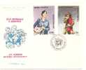 Timbres Roumains Secourisme Cachet Tempo Mois Mondial De La Santé, Expo Phil - First Aid