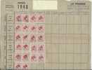 BRANCHE POPULAIRE Assurance Sur La Vie Avec 30 Timbres. De 1948. - Banco & Caja De Ahorros