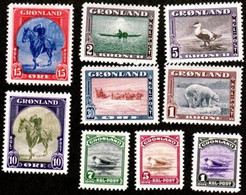 GREENLAND..1945..Michel # 8-16...MLH...FULL SET...MiCV - 260 Euro. - Ungebraucht