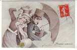 Illustrateurs - Couples- Femmes - Parapluies - Chapeaux - Viennoises - Bonne Année - Nouvel An - V.K. Vienne - N° 5002/a - Vienne