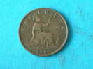 1860 - FARTHING / KM 747.2 ( For Grade, Please See Photo ) ! - B. 1 Farthing