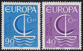 Italia  1966 Europa 2 Vl  Nuovi Serie Completa - 1966