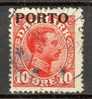 Denmark Postage Due 1921 Mi. 4  10 Øre King König Christian X Overprinted PORTO - Port Dû (Taxe)