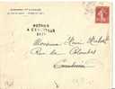 Ny&t  138   Lettre     PARIS    Vers   COURBEVOIE    RETOUR A L´ENVOYEUR  Le    29 JUILLET  1909 - Storia Postale