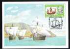 ROMANIA - CRISTOFOR COLUMB - Ships, Navigator - Discoverer Of America 1492.Maxicard,Carte Maximum 1992 Cluj-Napoca. - Christopher Columbus