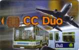 CARTE A PUCE BULL CC DUO METRO BUS AVION PLANE  TRES RARE - Exhibition Cards