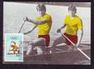 Romania 1984 Very Rare Maximum Card With Rowing OLYMPIC GAMES 1984 LOS ANGELES. - Kanu